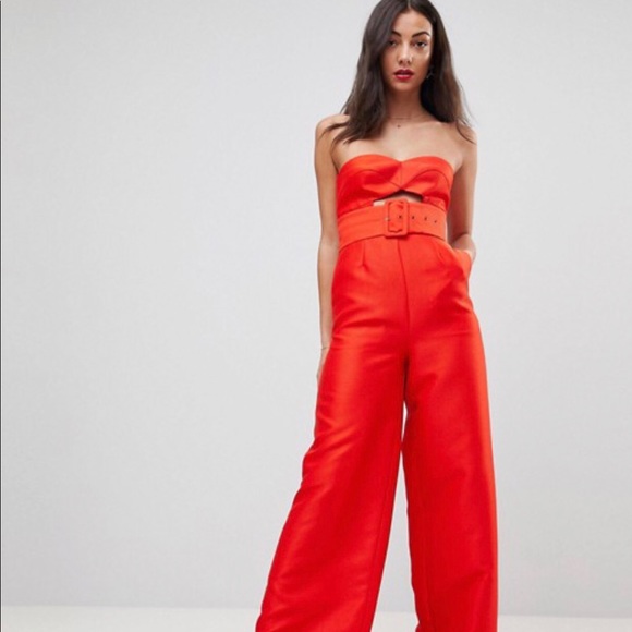ASOS red/orange jumpsuit - Picture 1 of 2